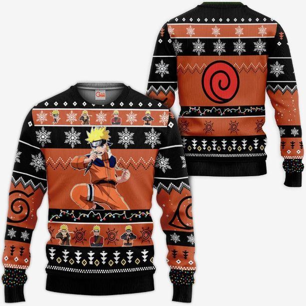 Uzumaki Ugly Christmas Custom Xmas Idea Knitted Sweater