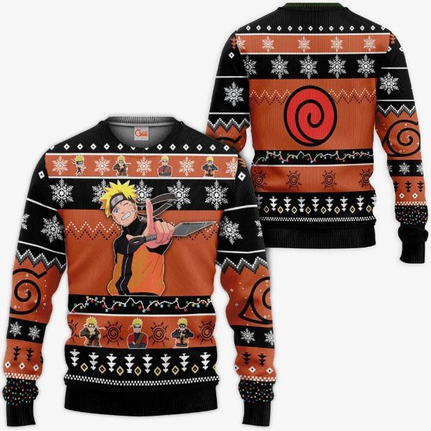 Uzumaki Ugly Christmas Xmas Idea Knitted Sweater