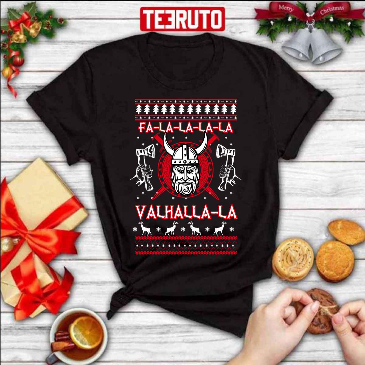 Valhalla Viking Nordic Christmas Knit Pattern Unisex Sweatshirt