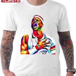 Vector Painting Frances Tiafoe Fired Up Us Open Tennis Unisex T-shirt