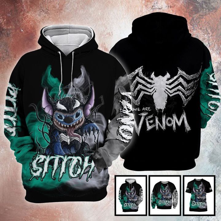 Venom 3D Stitch Halloween Tee Hoodie