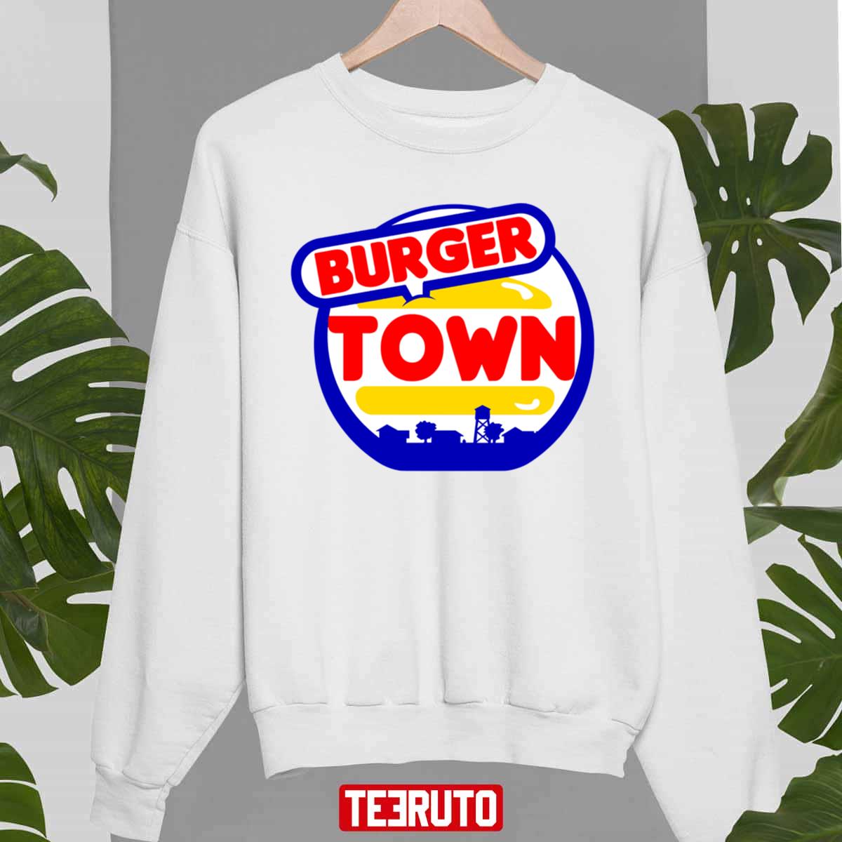 Vintage Burger Town Unisex Sweatshirt