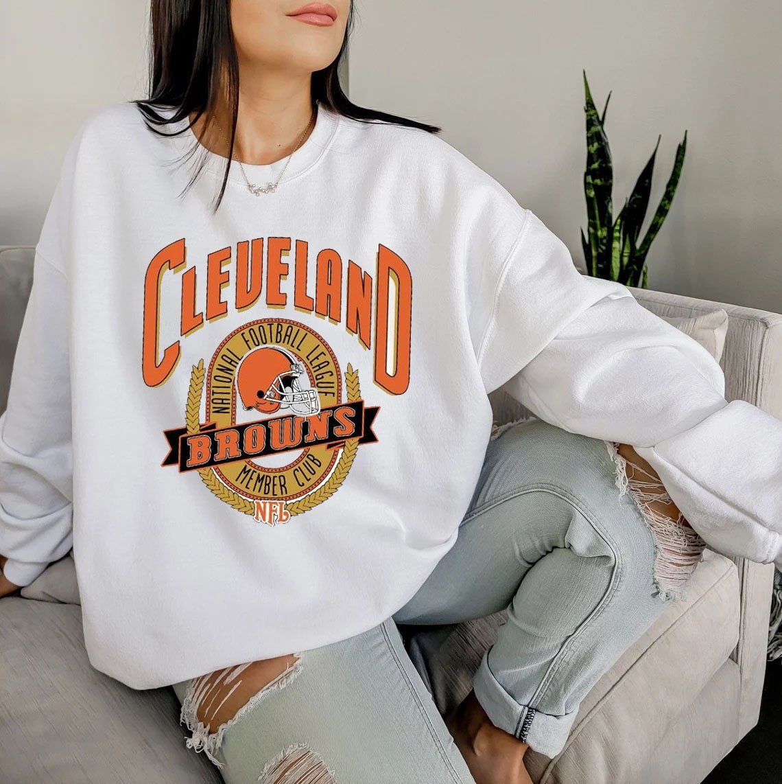 Cleveland Football Retro Crew Sweatshirt