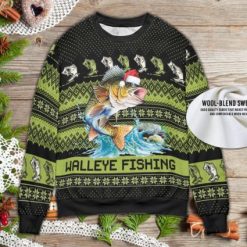 Walleye Fishing Ugly Christmas Sweater