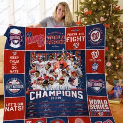 Washington Nationals Champion World Series Champions 2019 Quilt Blanket