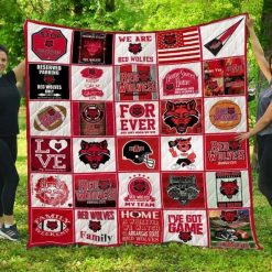 We Are Ncaa Arkansas State Red Wolves Collection Combined Collected Quilt Blanket