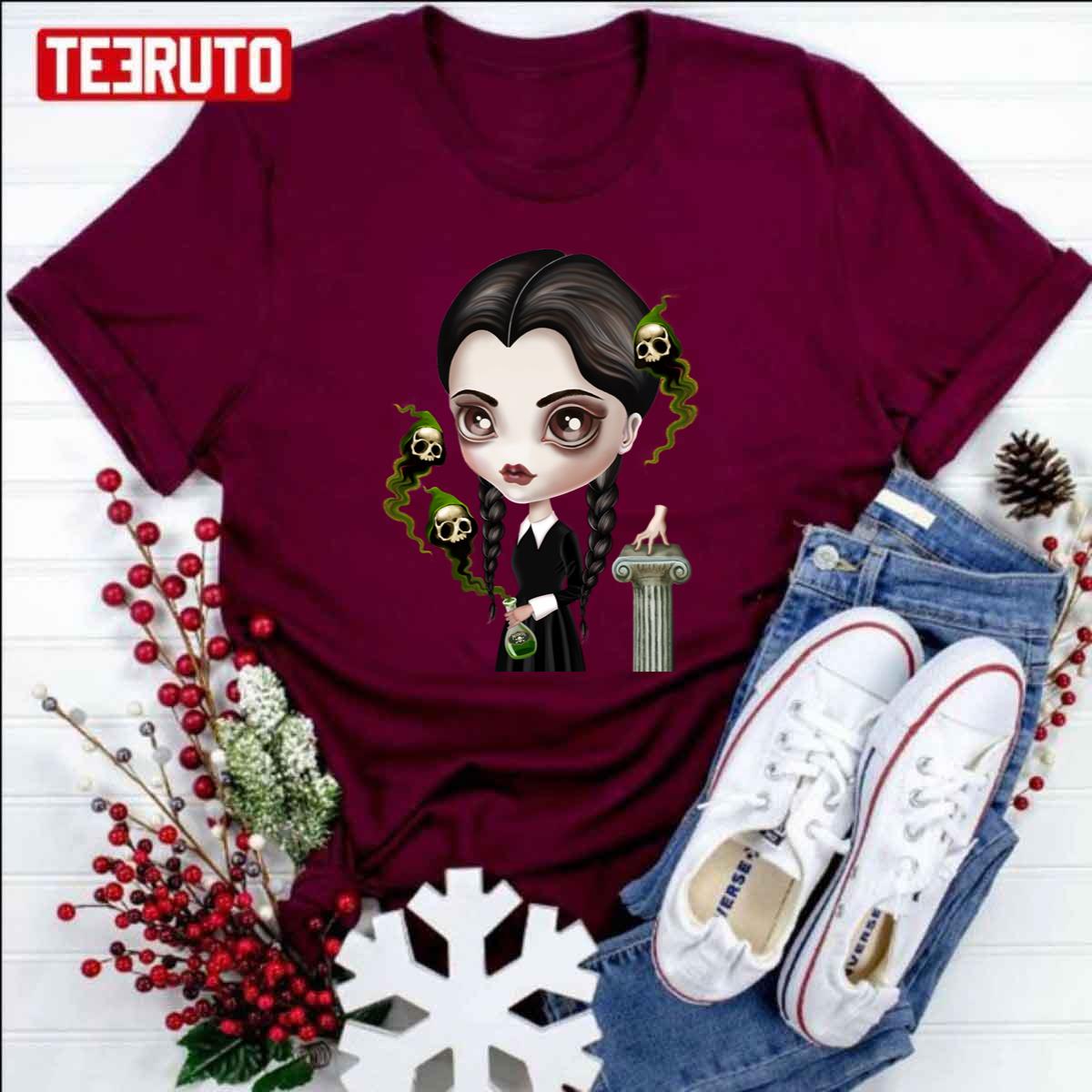 Wednesday Doll Style Art The Addams Family Unisex T-Shirt