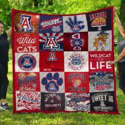 Wildcat For Life Ncaa Arizona Wildcats Combined Collected Quilt Blanket