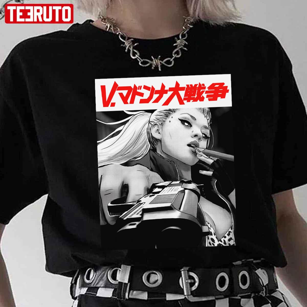 Yakuza Japanese Cyberpunk Girl Vaporwave Urban Style Unisex T-Shirt