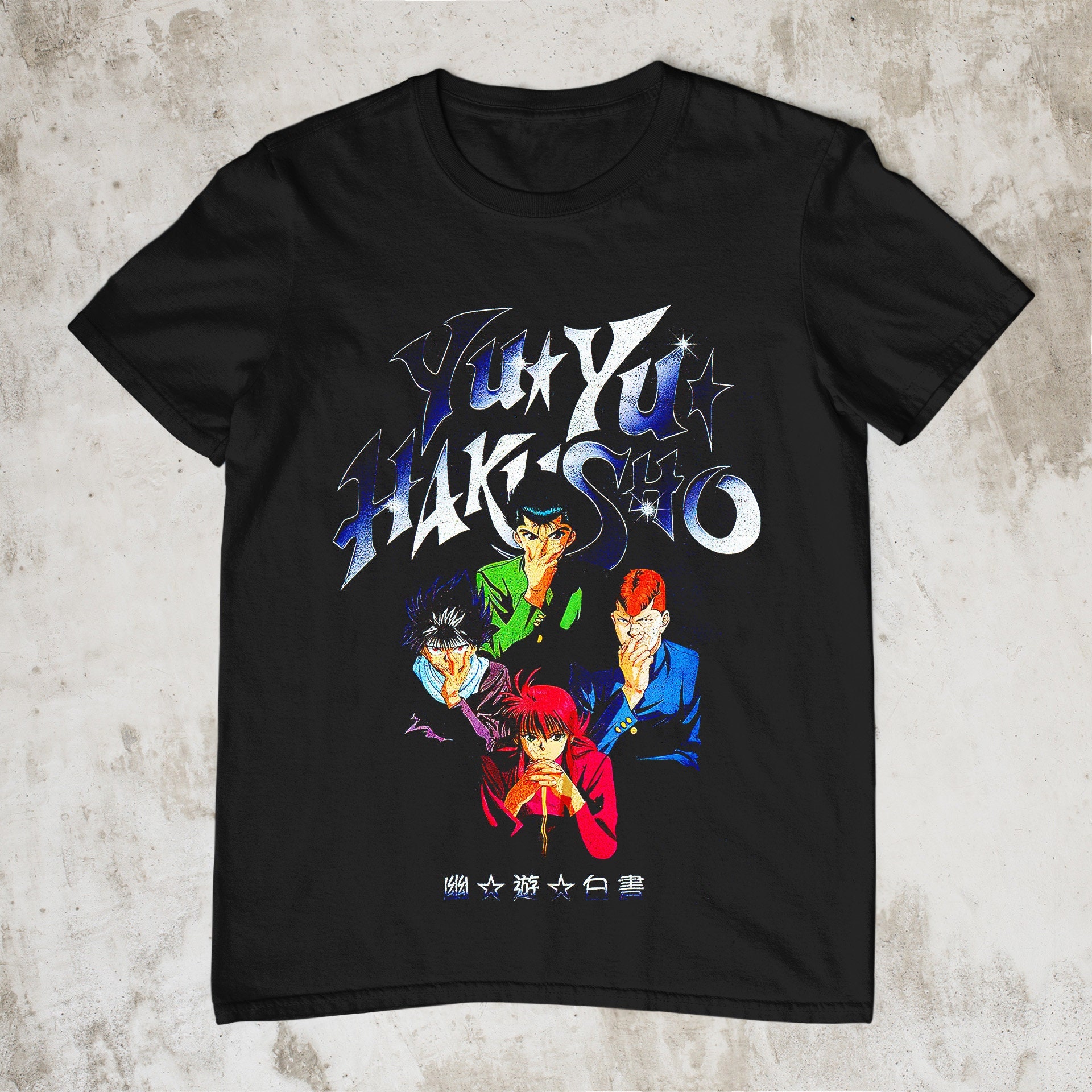 Yu Yu Hakusho Vintage 90s Yusuke Hiel Kurama Kazuma Kuwabara Yu Yu Hakusho Anime Bootleg 90s Vintage Unisex T-Shirt