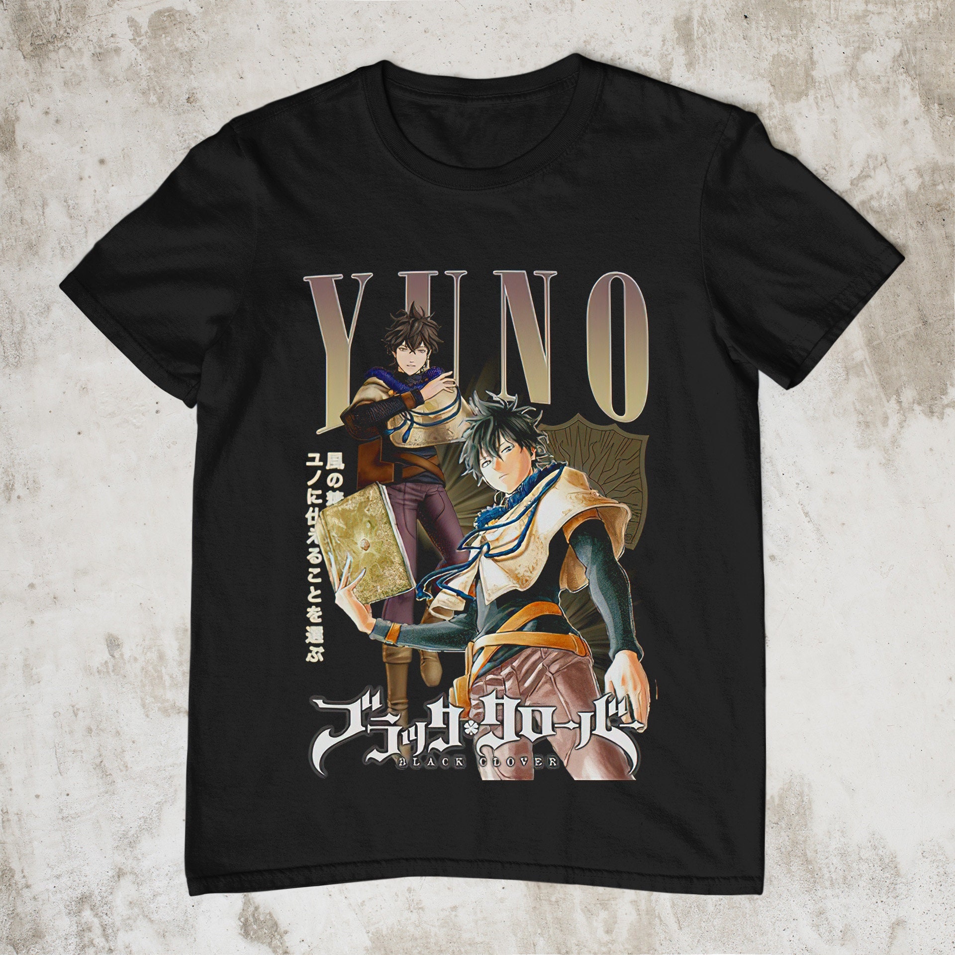 Yuno Grinberryall Black Clover Black Bulls Squad Anime Black Clover Homage Bootleg Anime Vintage 90s Black Clover Unisex T-Shirt