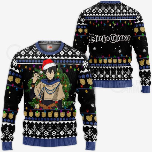 Yuno Ugly Christmas Black Clover Anime Xmas Knitted Sweater