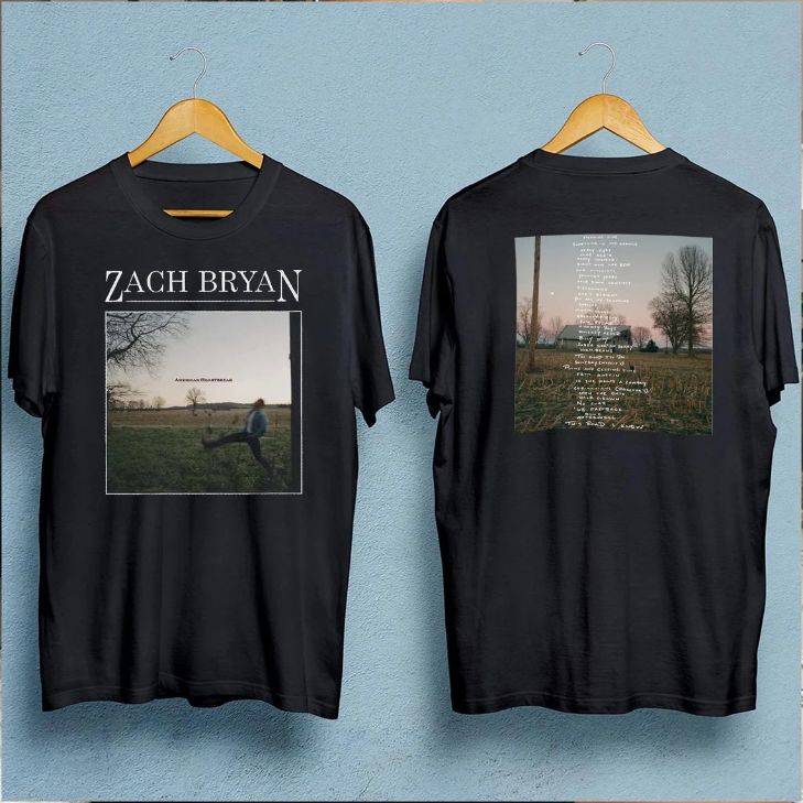 Zach Bryan Tour 2022 Country Music Fanmade Unisex Double Sides Print T-Shirt