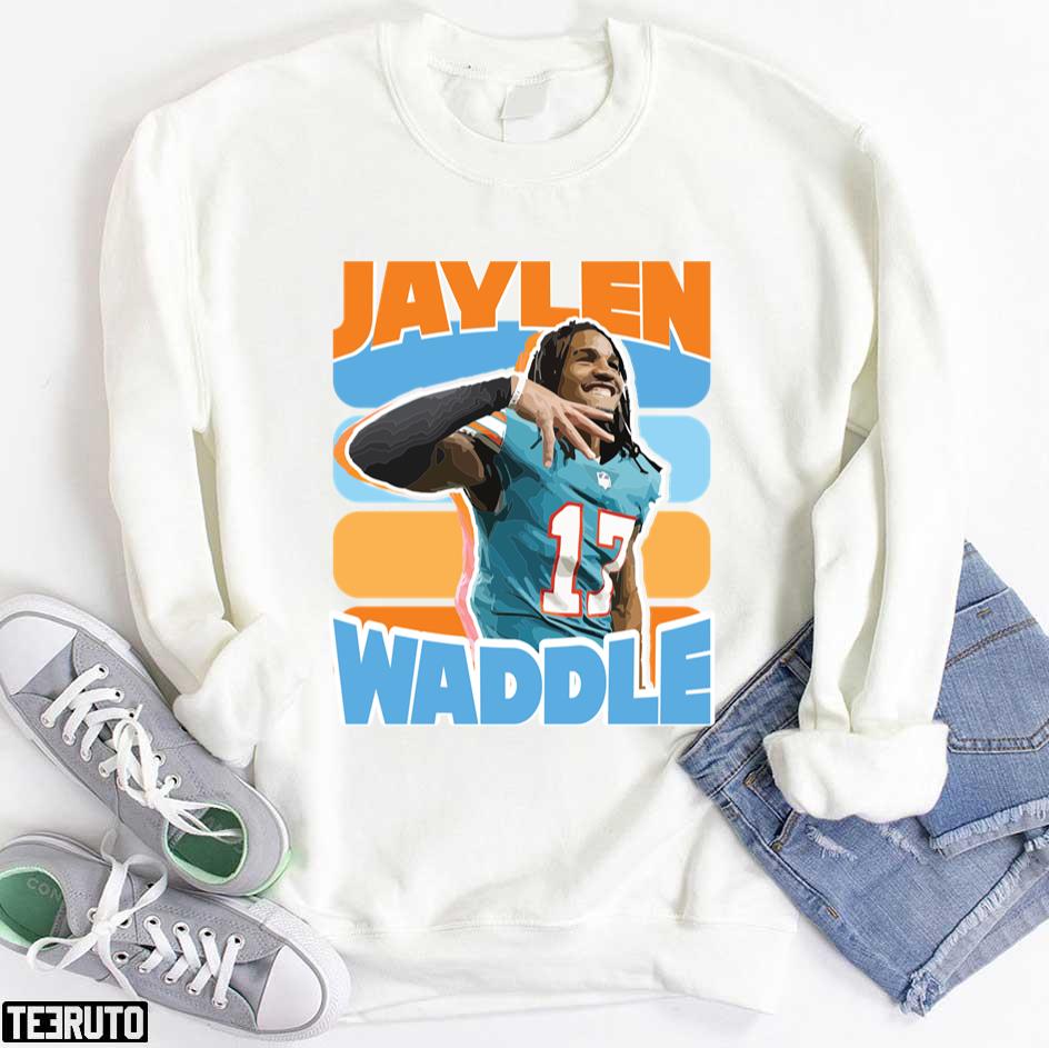 17 Jaylen Waddle Retro Art NFL Football Wide Receiver Unisex T