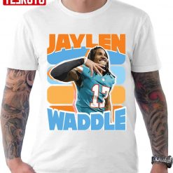 17 Jaylen Waddle Retro Art NFL Football Wide Receiver Unisex T-shirt