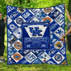 1865 Ncaa Kentucky Wildcats Combined Quilt Blanket