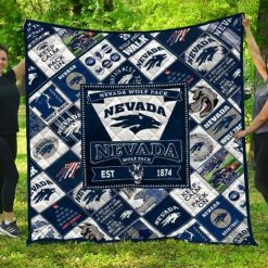 1874 Ncaa Nevada Wolf Pack Collection Collected Collection Quilt Blanket