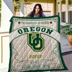 1876 Ncaa Oregon Ducks Combined Loved Quilt Blanket