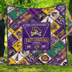 1907 Ncaa East Carolina Pirates Collection Loved Quilt Blanket