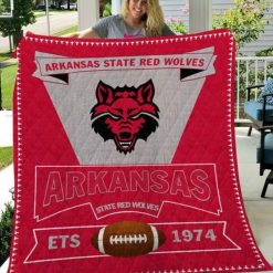 1974 Ncaa Arkansas State Red Wolves CollectionCombined Quilt Blanket