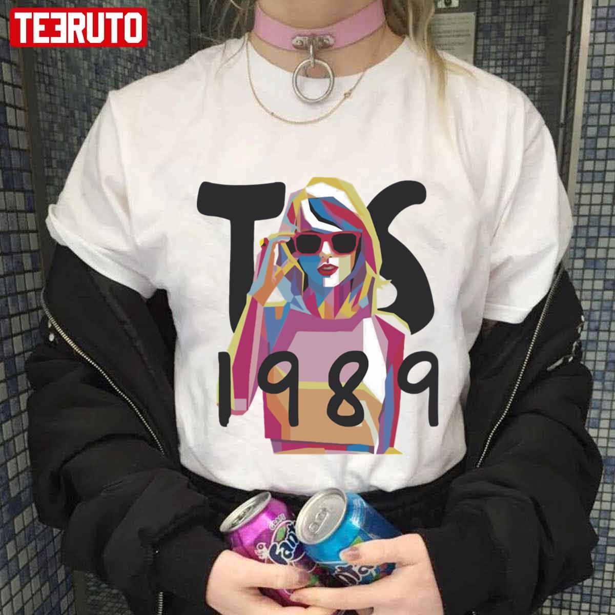 1989 TS Taylor Swft Cute Girl Vector Painting Unisex T-shirt