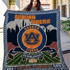 2 National Champions Ncaa Auburn Tigers Collected Quilt Blanket