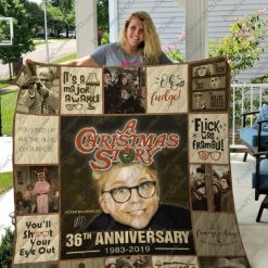 36th Anniversary A Christmas Story Collection Quilt Blanket