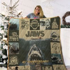 45th Anniversary Jaws Quilt Blanket