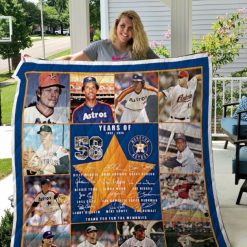 58 Years Of Houston Astros Signed Collected Quilt Blanket