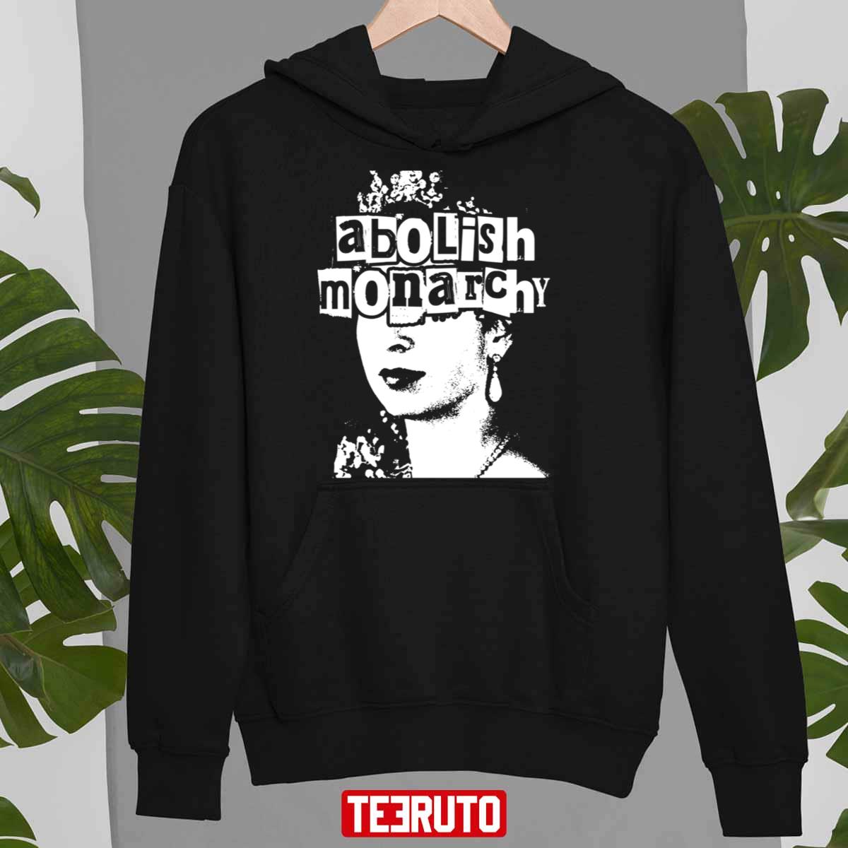 Abolish Monarchy Punk Font With The Queen Unisex Hoodie