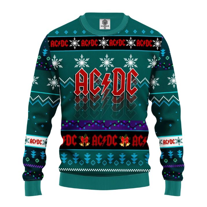 Acdc Music Band Merry Xmas Ugly Christmas Sweater