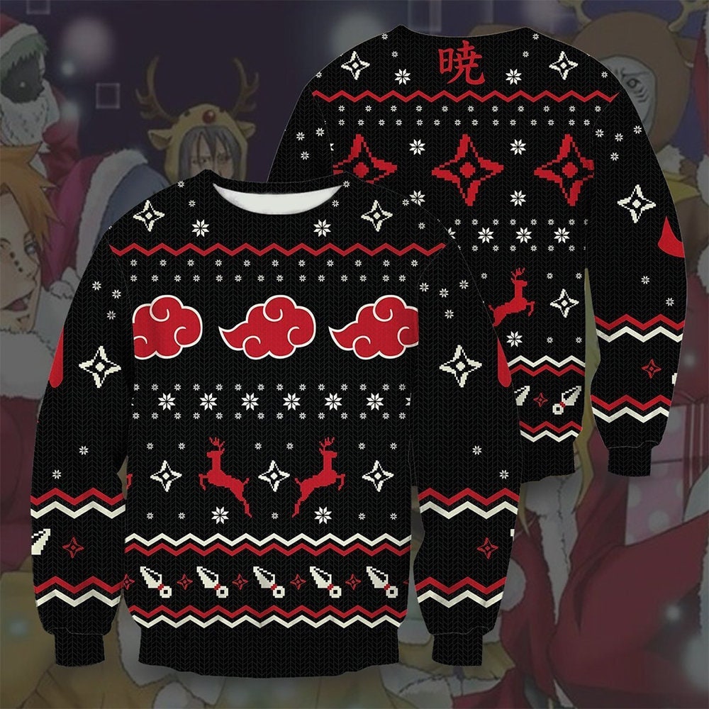 Akatsuki Anime Christmas Ugly Christmas Christmas Occasion Christmas Holiday Christmas Gift Sweater