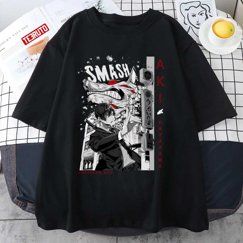 Aki Hayakawa Chainsaw Man Smash Unisex T-shirt - Teeruto