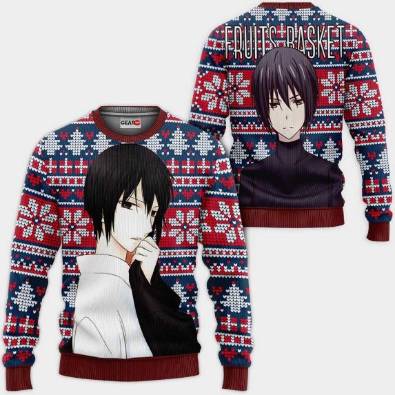 Akito Sohma Anime Fruits Basket Xmas Ugly Christmas Knitted Sweater