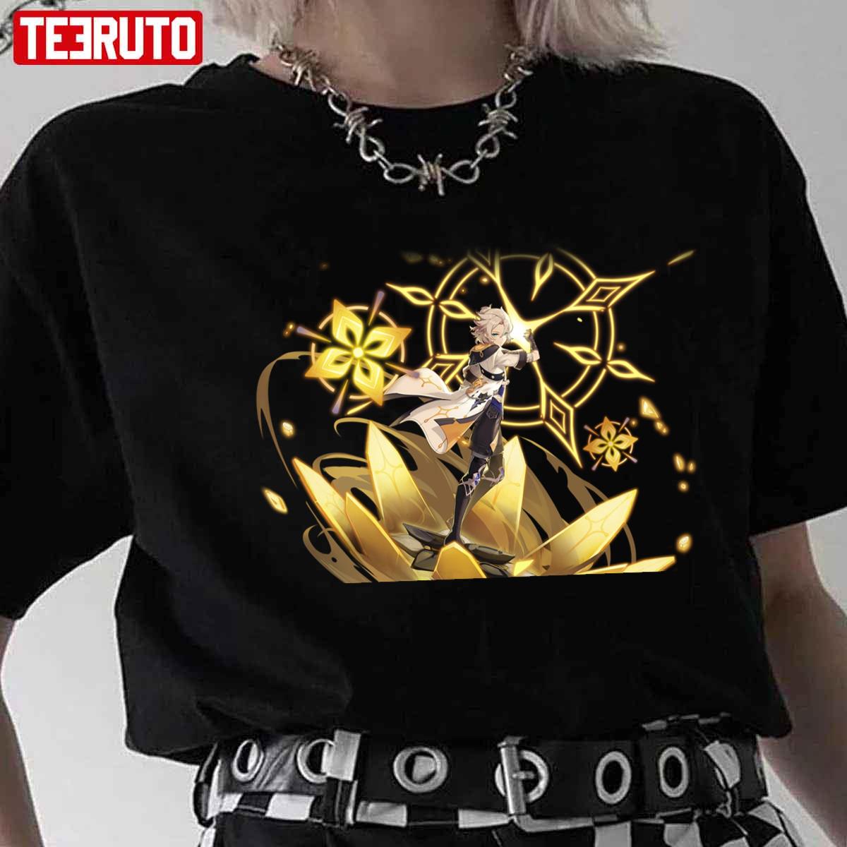 Albedo Official Character Wish Gacha Splash Art Unisex T-shirt - Teeruto