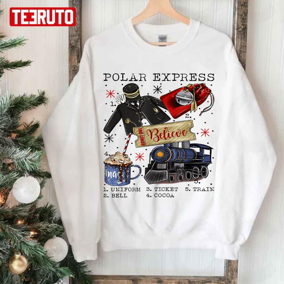 All Design Christmas North Pole Polar Express All Abroad Xmas Santa Unisex Sweatshirt
