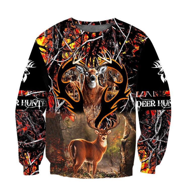 Amazing Deer Hunting All Over Printed Sweatshirt