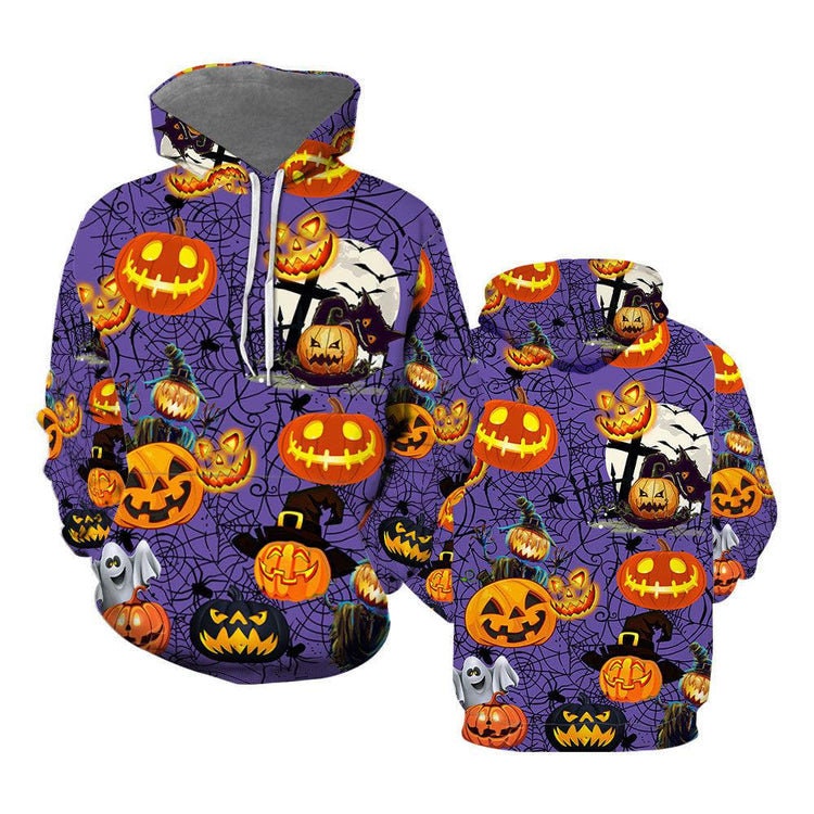 Amazing Halloween Pumpkin Spider Halloween Things Spooky Season Spider Web All Over Print Hoodie