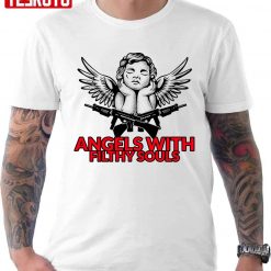 Angels With Filthy Souls Gangster Gun Design Unisex T-shirt