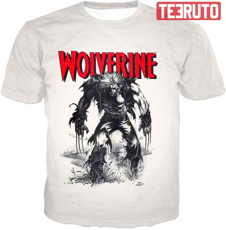 Animated Wolverine Promo Cool White Anime Tee Unisex T-Shirt - Teeruto