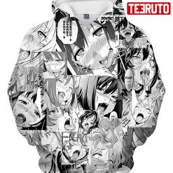 Anime Ahegao Hentai Face Hd 3d Aop Hoodie