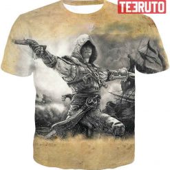 Assassin Edward James Kenway Cool Animation Tee 3D AOP T-Shirt