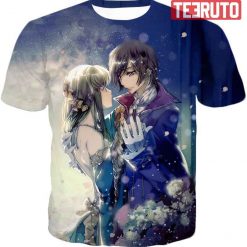 Beautiful Anime Love Lelouch X C.C. Cute Code Geass Promo Tee 3D AOP T-Shirt