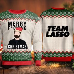 Believe Team Ted Lasso Ugly Christmas Believe Ted Lasso Ugly Christmas Ted Lasso Series Television Show Sweater
