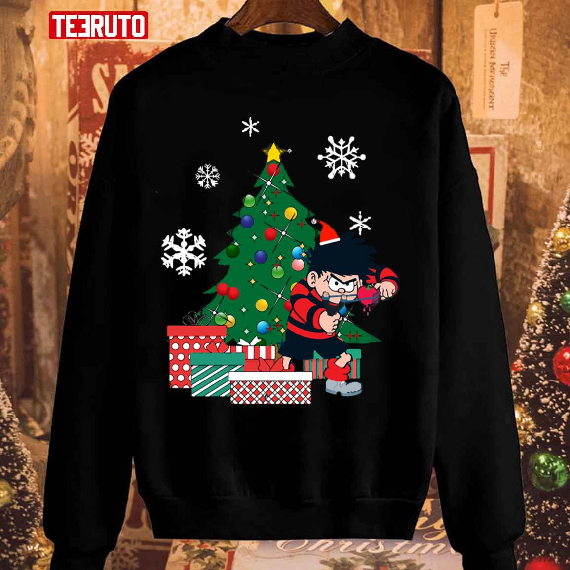 Best Dennis The Menace Around The Christmas Tree Dennis the Menace Unisex Sweatshirt