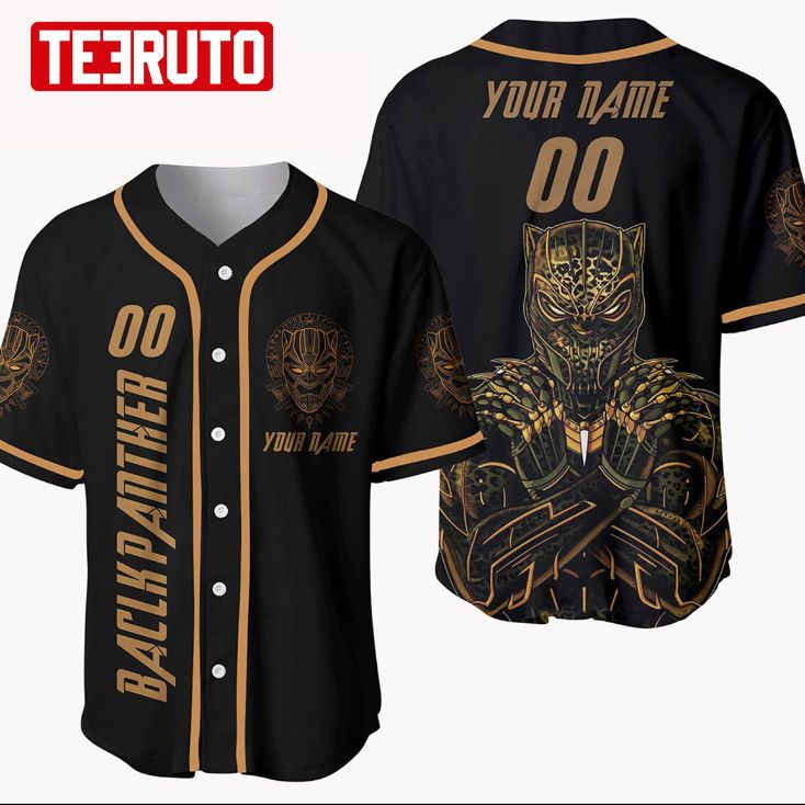 Black Pather Inspired Marvel Baseball Jersey Personalized Number And Name