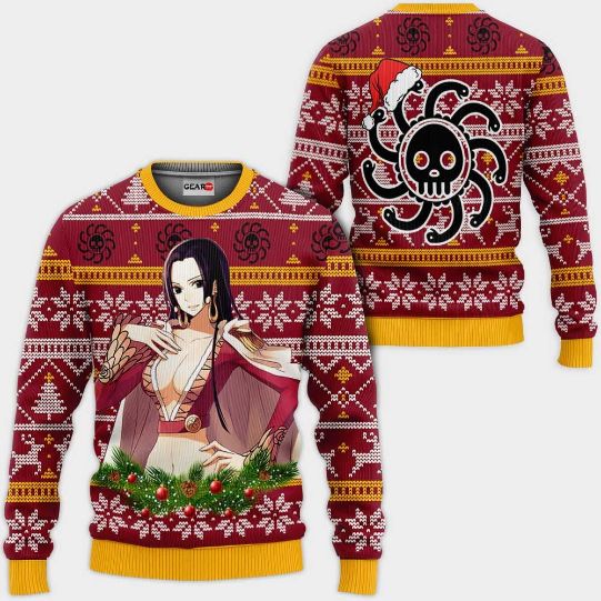 Boa Hancock One Piece Anime Xmas Ugly Christmas Knitted Sweater