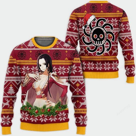 Boa Hancock One Piece Anime Xmas Wool Knitted Ugly Sweater