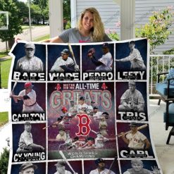 Boston All-time Great Mlb Boston Red Sox Collected Quilt Blanket