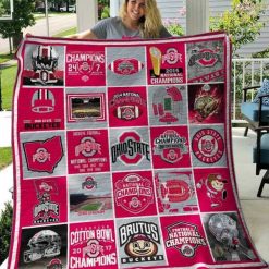 Brutus Buckeyes Ncaa Ohio State Buckeyes Combined Quilt Blanket